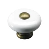 Hettich Möbelknopf Keramik weiß/gold Ø 32,0 mm - 1 Stück