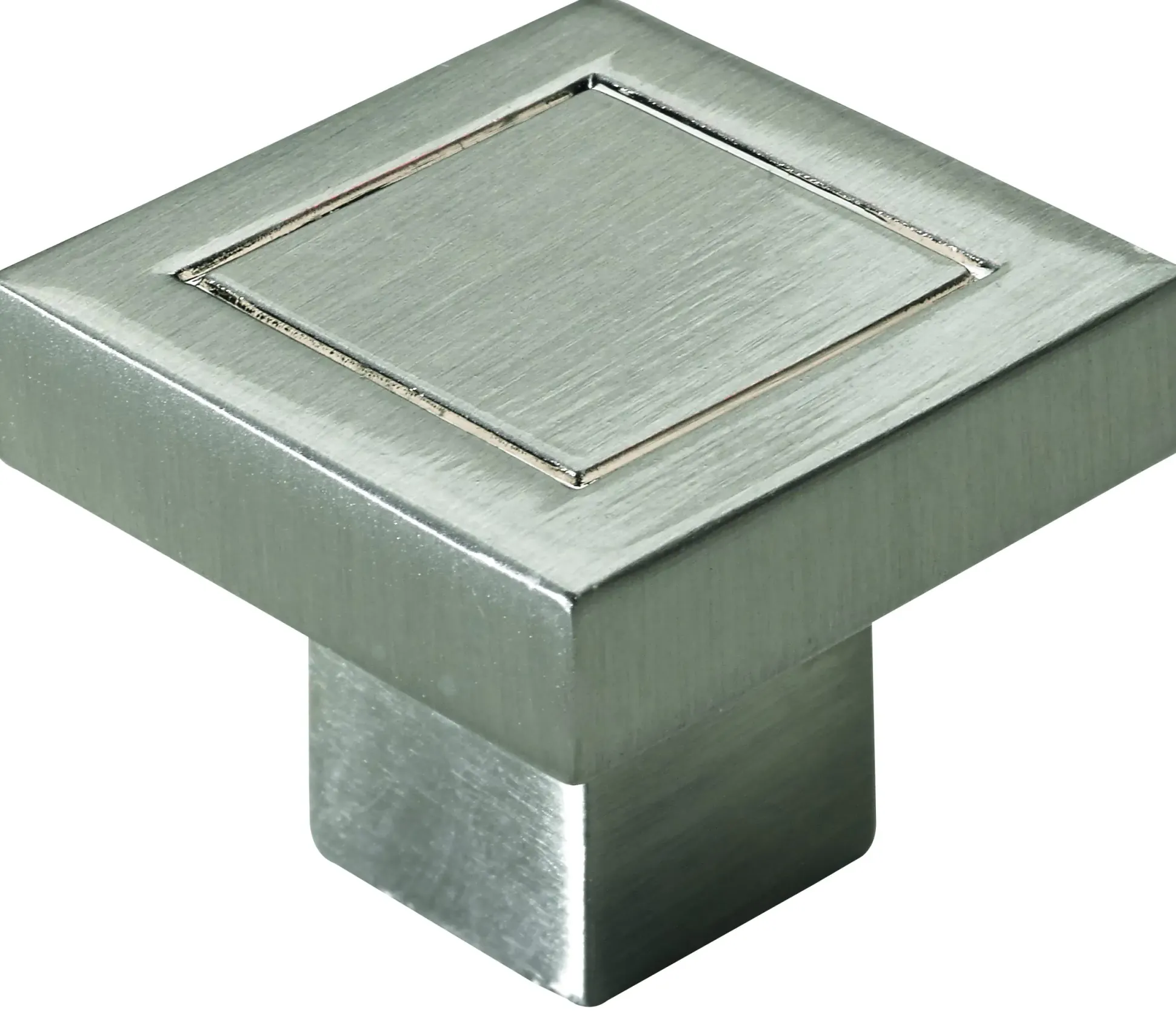 Hettich Möbelknopf Zinkdruckguss Edelstahl-Optik 24,0 x 24,0 mm - 1 Stück