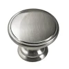 Hettich Möbelknopf Zinkdruckguss Edelstahl-Optik Ø 32 mm - 1 Stück