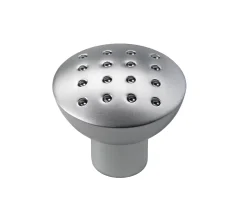 Hettich Möbelknopf Zinkdruckguss Aluminium-Optik Ø 28,0 mm - 1 Stück