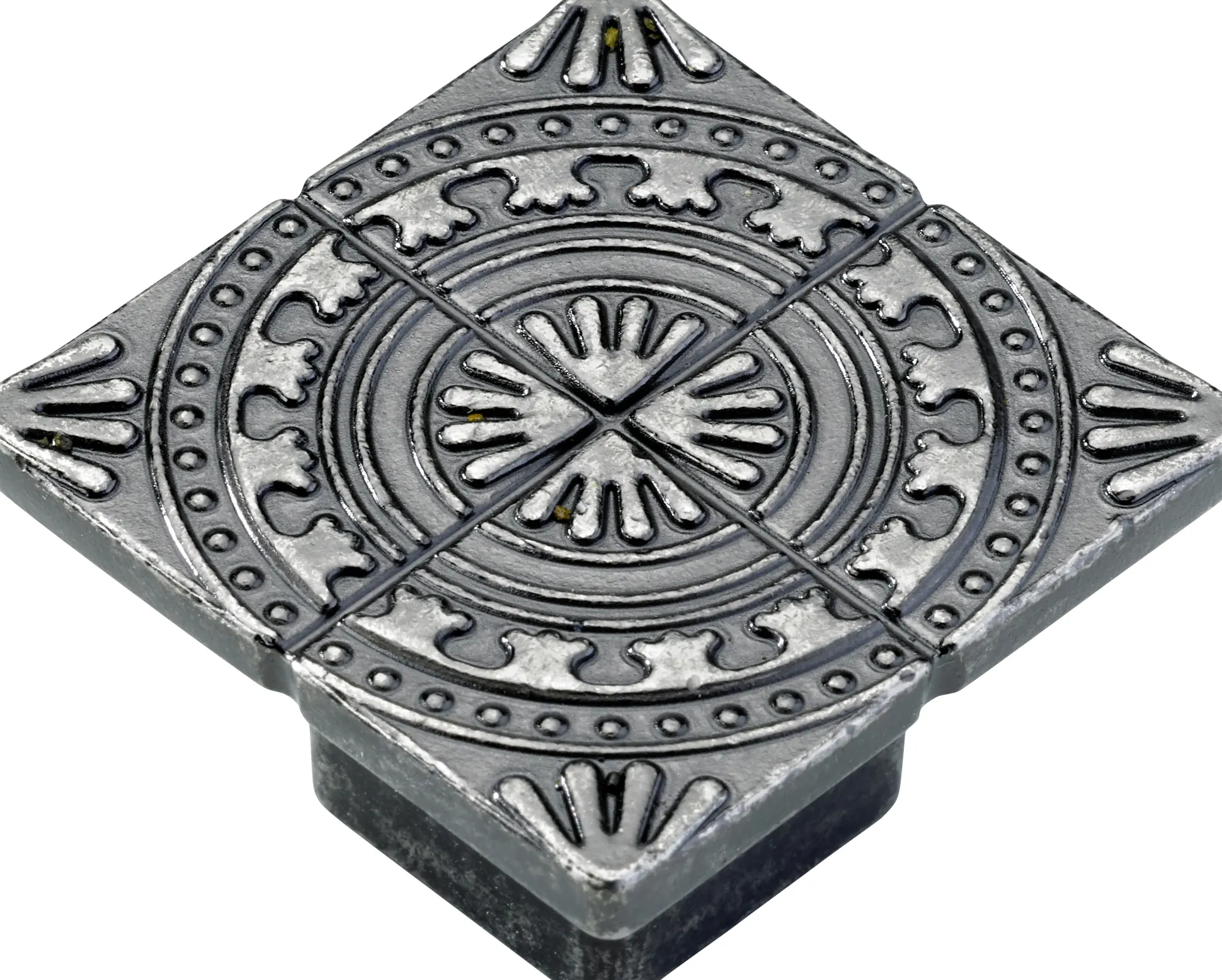 Hettich Möbelknopf Zinkdruckguss brüniert 38,0 x 38,0 mm - 1 Stück
