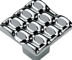 Hettich Möbelknopf Zinkdruckguss silber 25,0 x 25,0 mm - 1 Stück