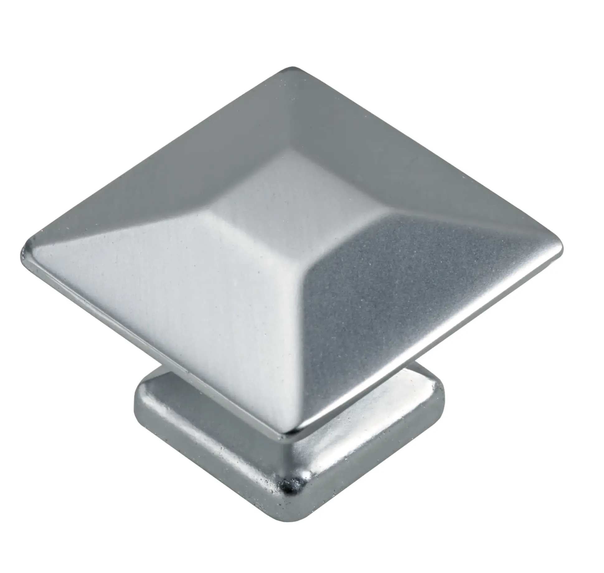 Hettich Möbelknopf Zinkdruckguss Aluminium-Optik 25,0 x 25,0 mm - 1 Stück