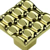 Hettich Möbelknopf Zinkdruckguss gold 25,0 x 25,0 mm - 1 Stück