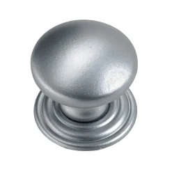Hettich Möbelknopf Zinkdruckguss Aluminium-Optik Ø 22,0 mm - 1 Stück
