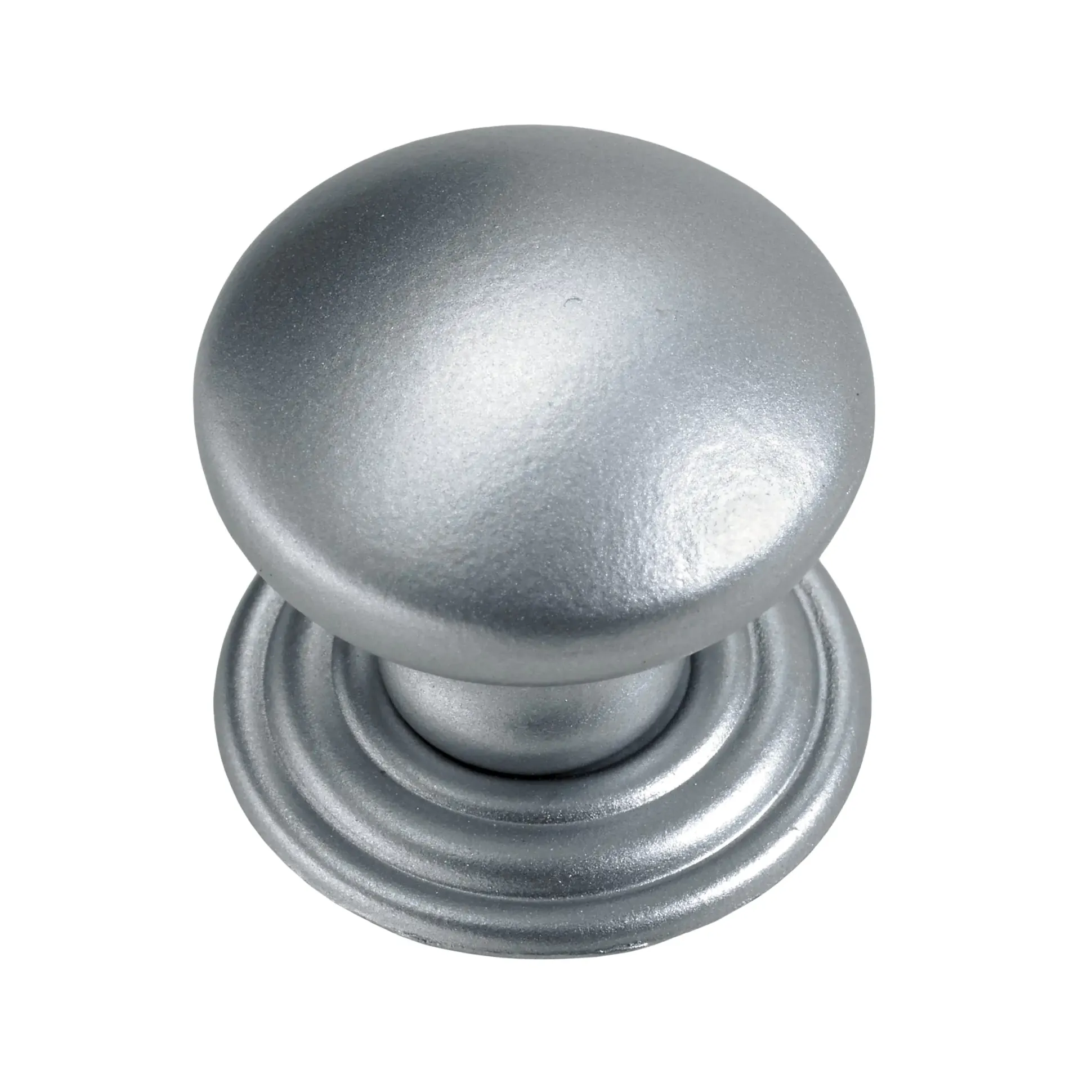 Hettich Möbelknopf Zinkdruckguss Aluminium-Optik Ø 22,0 mm - 1 Stück