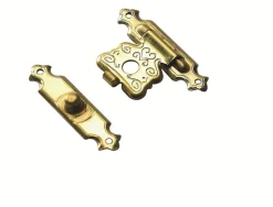 Hettich Schatullenverschluss vermessingt 28 x 18 mm