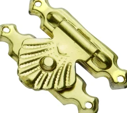 Hettich Schatullenverschluss Stahl, vermessingt, 18 x 25 mm, 1 Stück