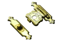 Hettich Schatullenverschluss Stahl, vermessingt, 18 x 25 mm, 1 Stück