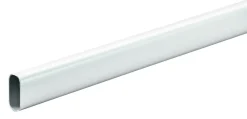 Hettich Schrankrohr für schwere Belastung Ø 30/15 x 1200 mm, oval, weiß