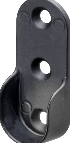 Hettich Schrankrohrlager oval Ø 15/30 mm schwarz - 2 Stück
