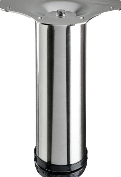 Hettich Tischbein 6,0 x 20 - 23 cm Stahl Edelstahl-Optik - 1 Stück