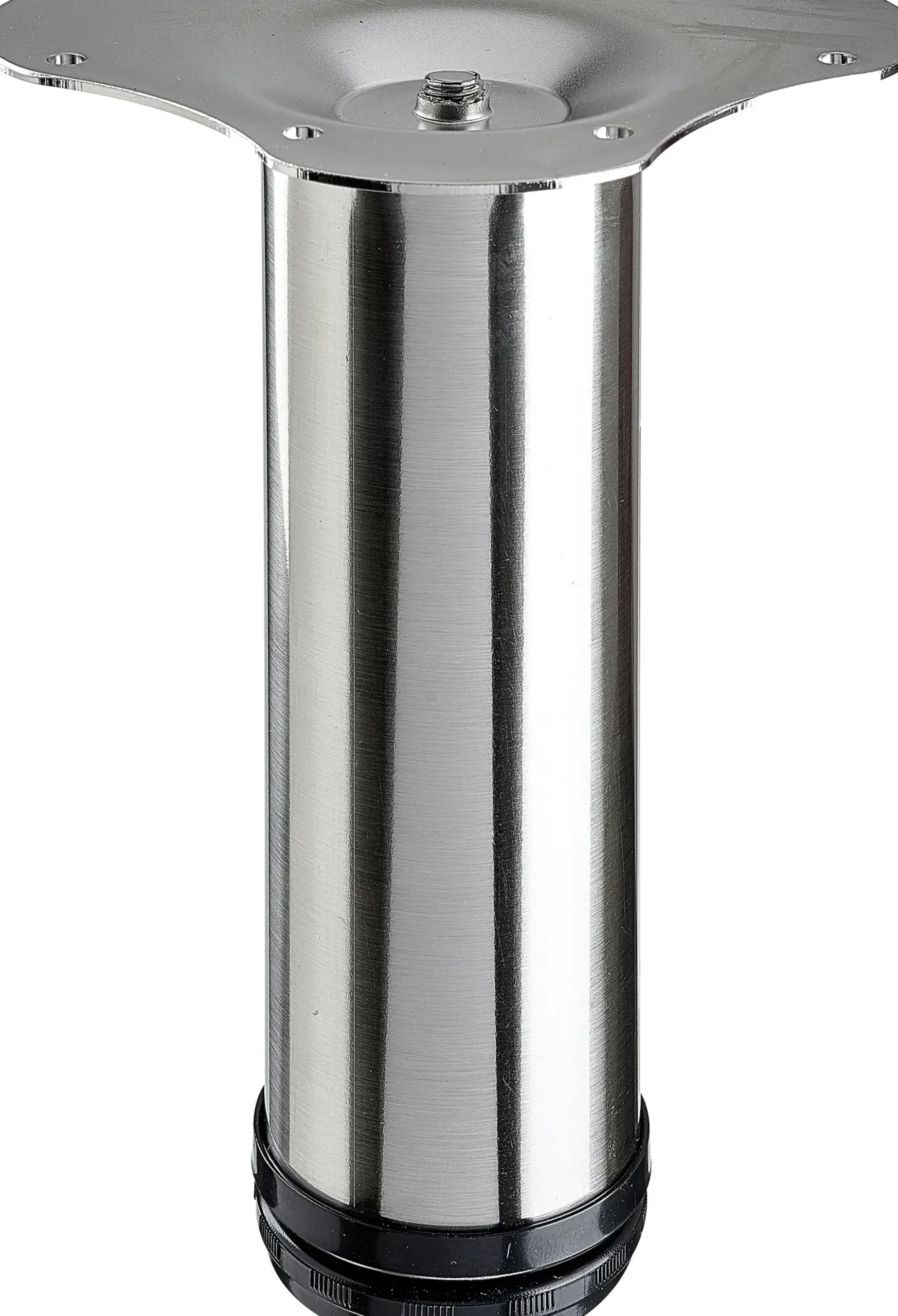 Hettich Tischbein 6,0 x 20 - 23 cm Stahl Edelstahl-Optik - 1 Stück