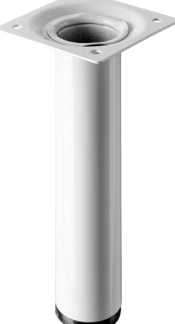 Hettich Tischbein 3,0 x 15 cm Stahl weiß - 1 Stück