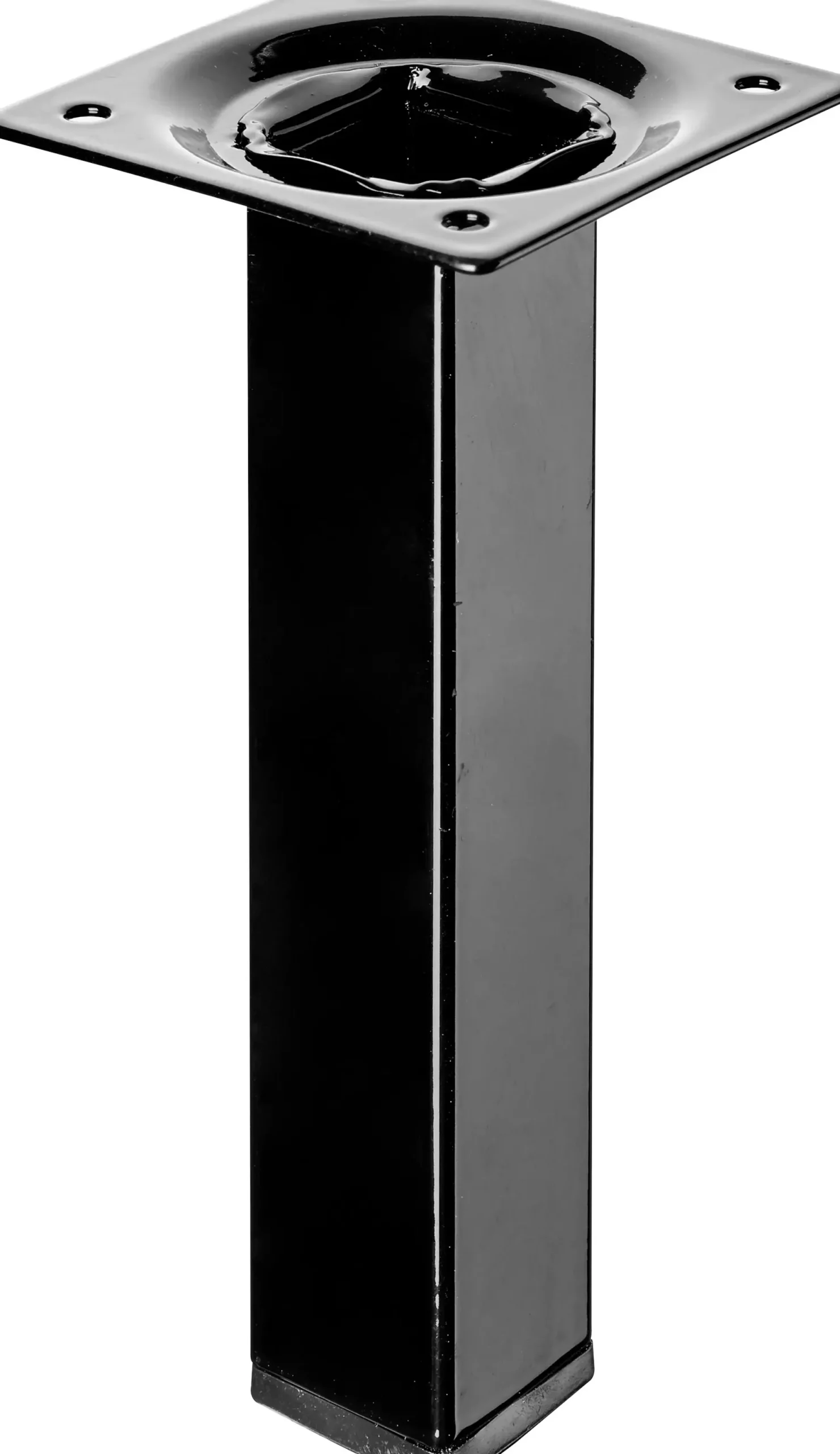 Hettich Tischbein 2,5 x 15 cm Stahl schwarz - 1 Stück