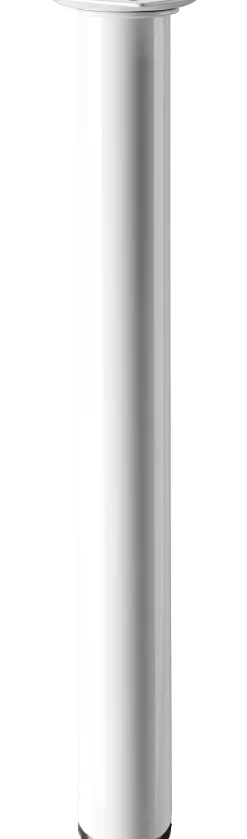 Hettich Tischbein 3,0 x 30 cm Stahl weiß - 1 Stück