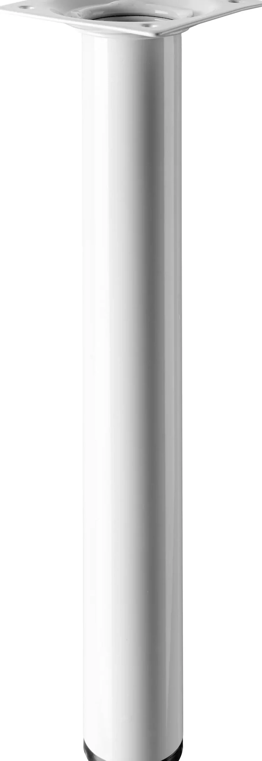 Hettich Tischbein 3,0 x 25 cm Stahl weiß - 1 Stück