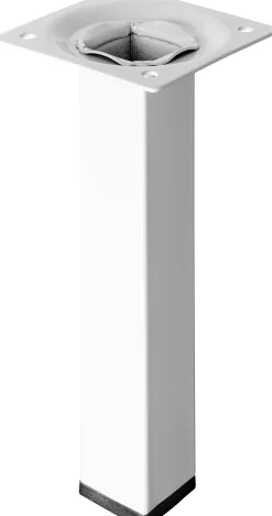 Hettich Tischbein 2,5 x 15 cm Stahl weiß - 1 Stück