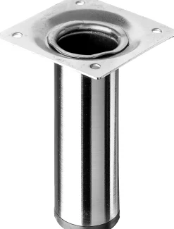 Hettich Tischbein 3,0 x 10 cm Stahl Edelstahl-Optik - 1 Stück
