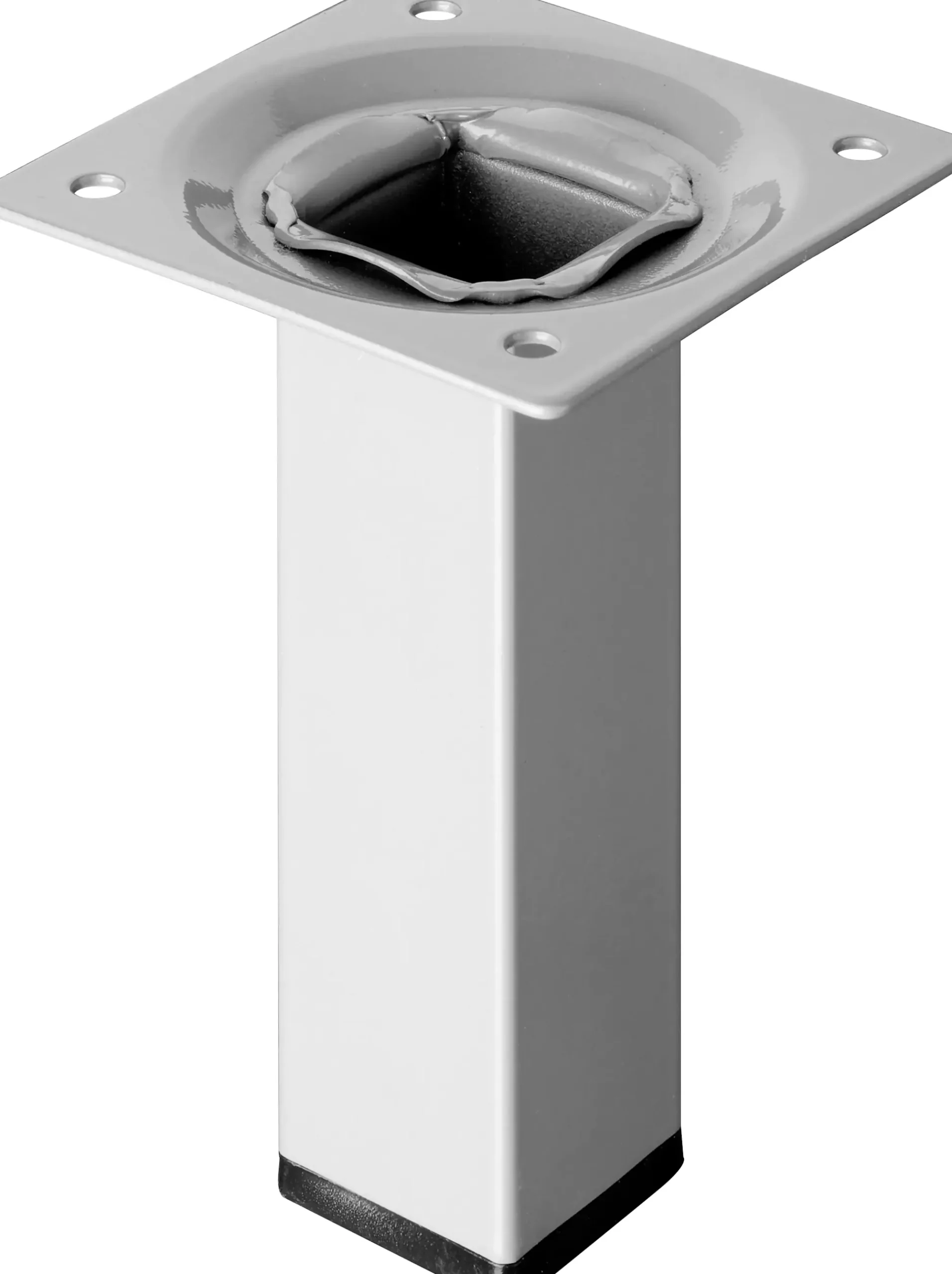 Hettich Tischbein 2,5 x 10 cm Aluminium-Optik - 1 Stück