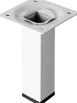 Hettich Tischbein 10 x 2,5 x 2,5 cm Stahl weiß - 1 Stück
