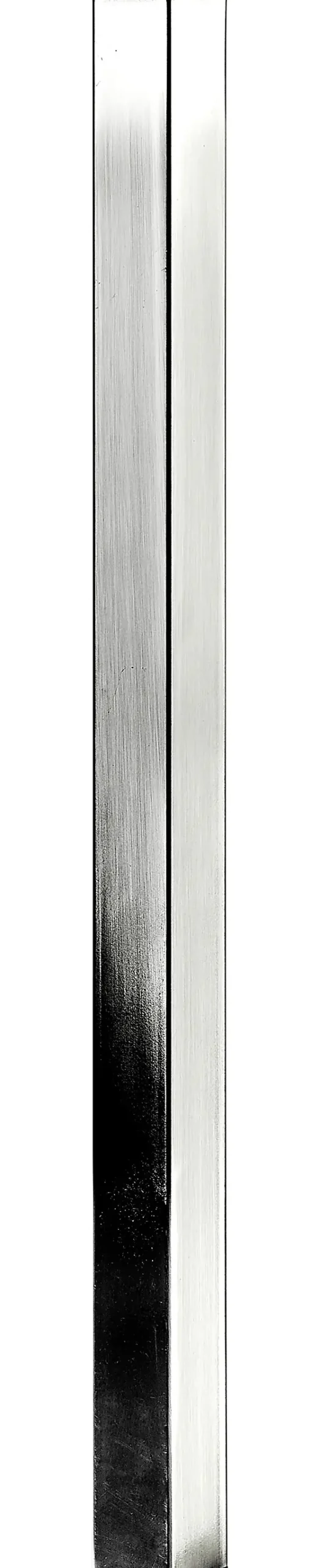 Hettich Tischbein Edelstahl Optik 25 x 25 x 400 mm Stahl, 1 Stück