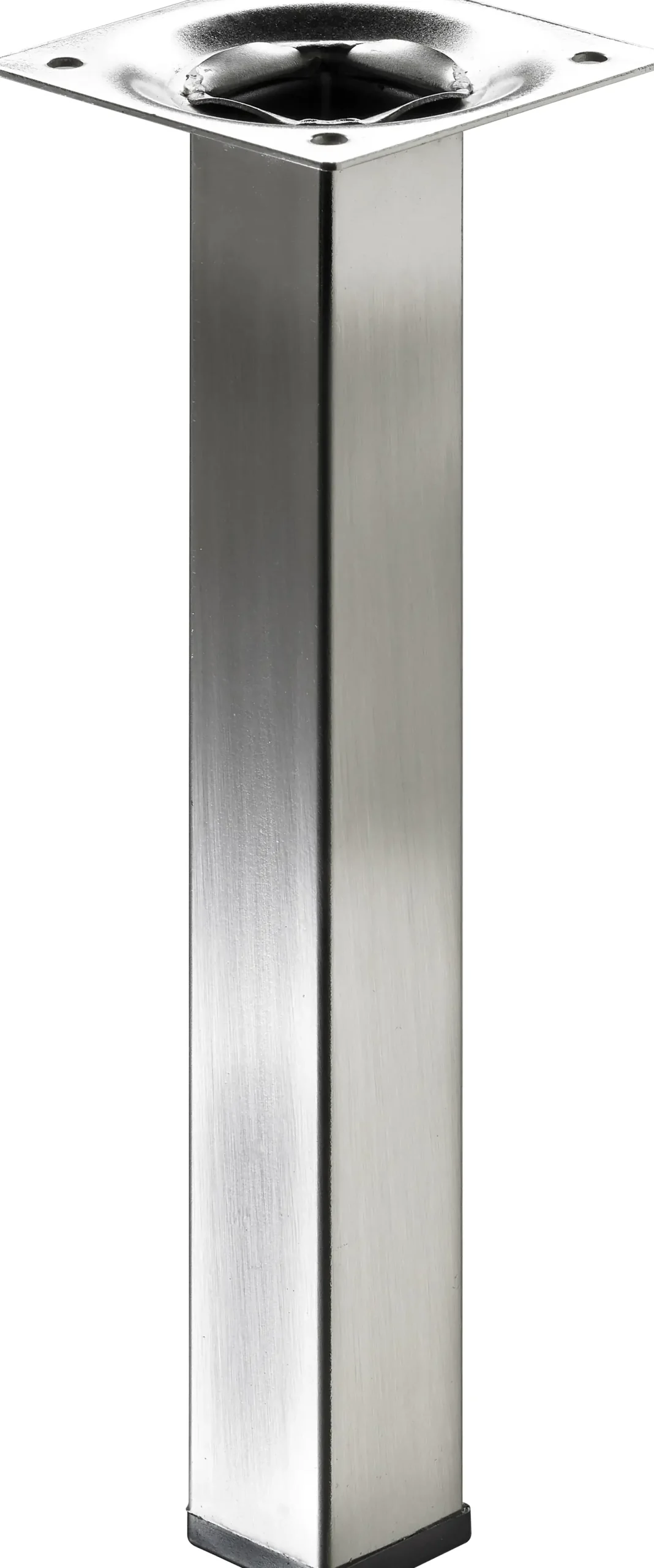 Hettich Tischbein Edelstahl-Optik 25 x 25 x 200 mm Stahl, 1 Stück