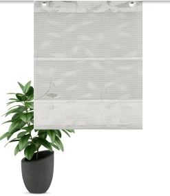 Home Wohnideen Magnetrollo Bambus 130 x 45 cm grau