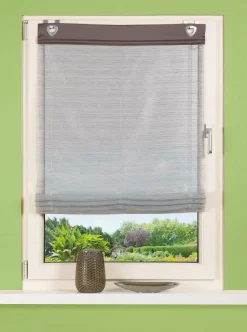 Home Wohnideen Raffrollo Effekt Voile anthrazit 140 x 45 cm