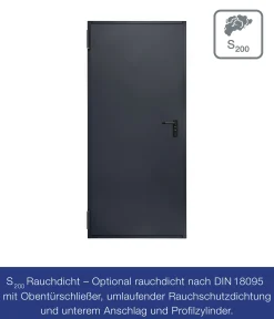 Hörmann Feuerschutztür anthrazitgrau T-30 87,5 x 200 cm Links/Rechts