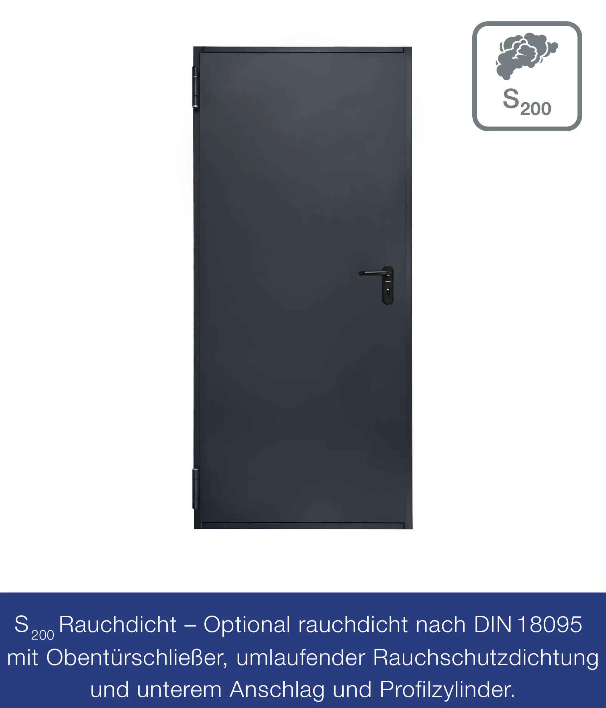 Hörmann Kellertür anthrazitgrau 100 x 200 cm Links/Rechts