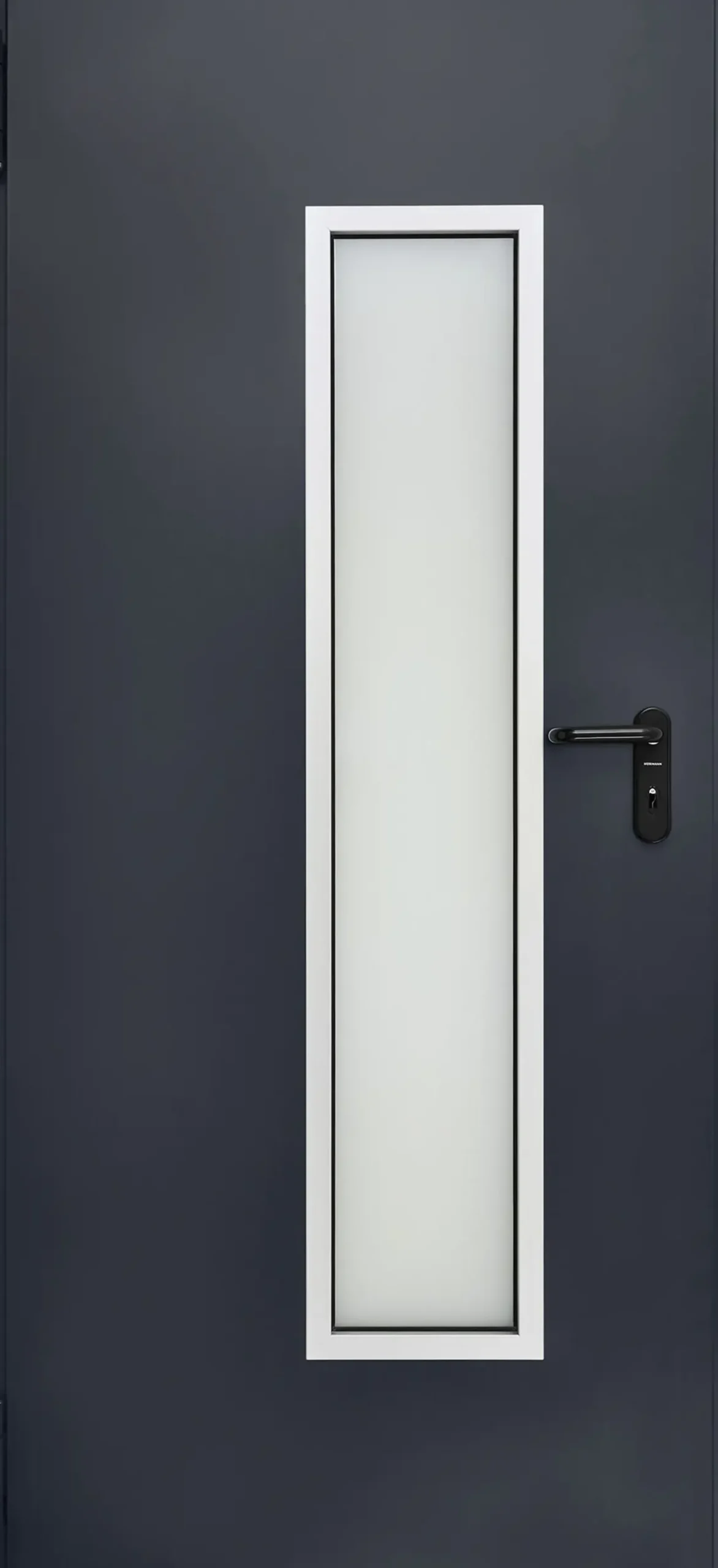 Hörmann Kellertür mit Lichtausschnitt anthrazitgrau 100 x 200 cm Links/Rechts