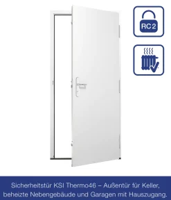 Hörmann Sicherheitstür KSI Thermo46 RC2 weiß 100 x 210 cm Rechts