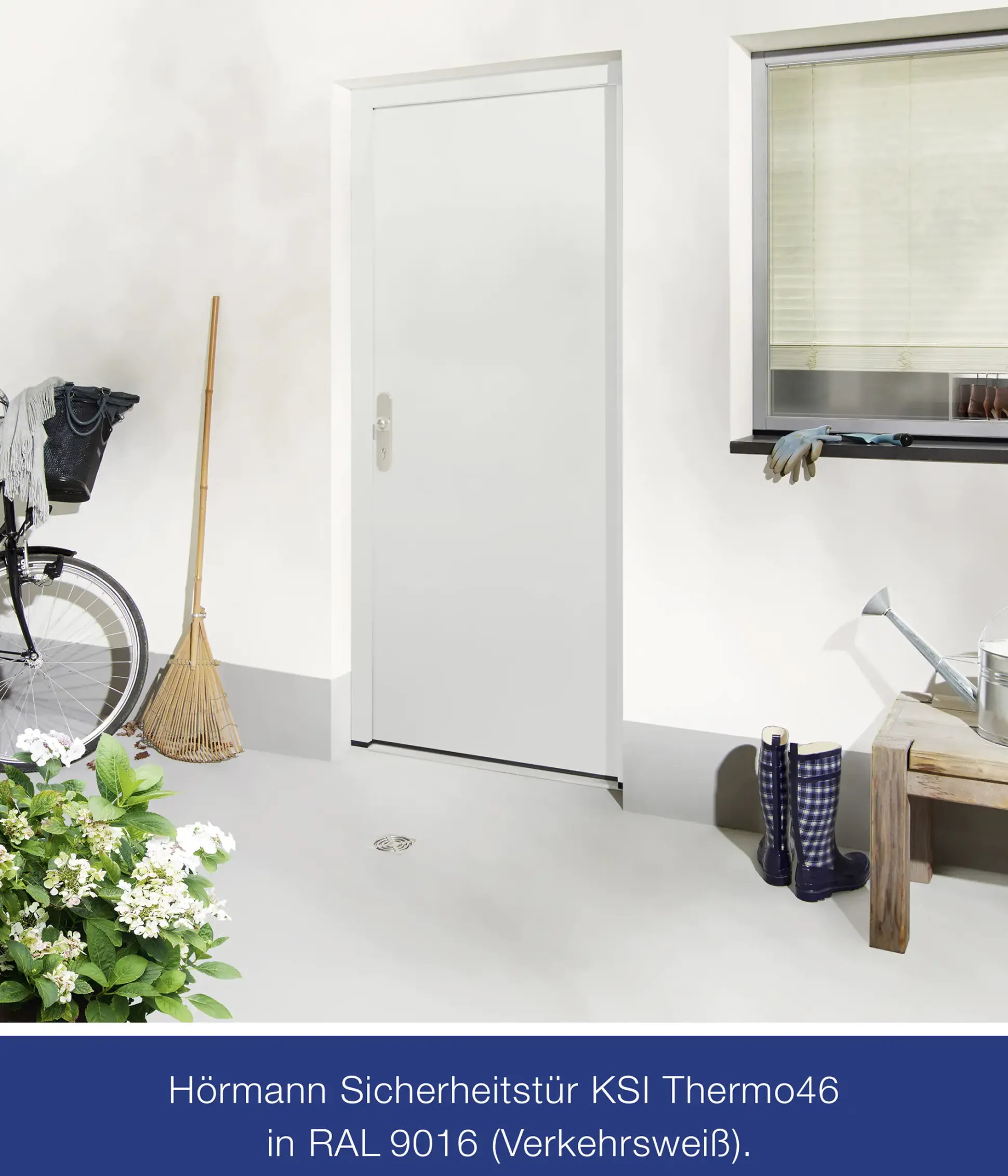 Hörmann Sicherheitstür KSI Thermo46 RC2 weiß 100 x 210 cm Rechts