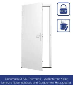 Hörmann Sicherheitstür KSI Thermo46 RC2 weiß 87,5 x 200 cm Links