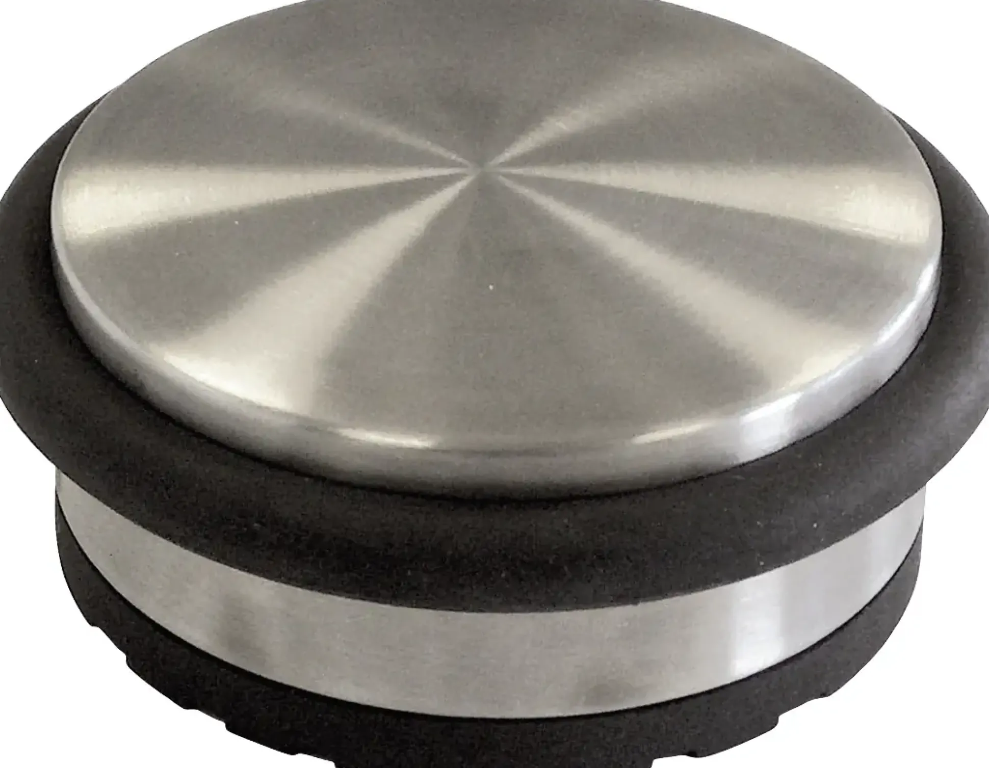HSI Türstopper flach Ø 9,5 x 4 cm Edelstahl-Optik