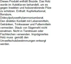 Kantholzpfosten 200 cm, 70 x 70 mm, kesseldruckimprägniert
