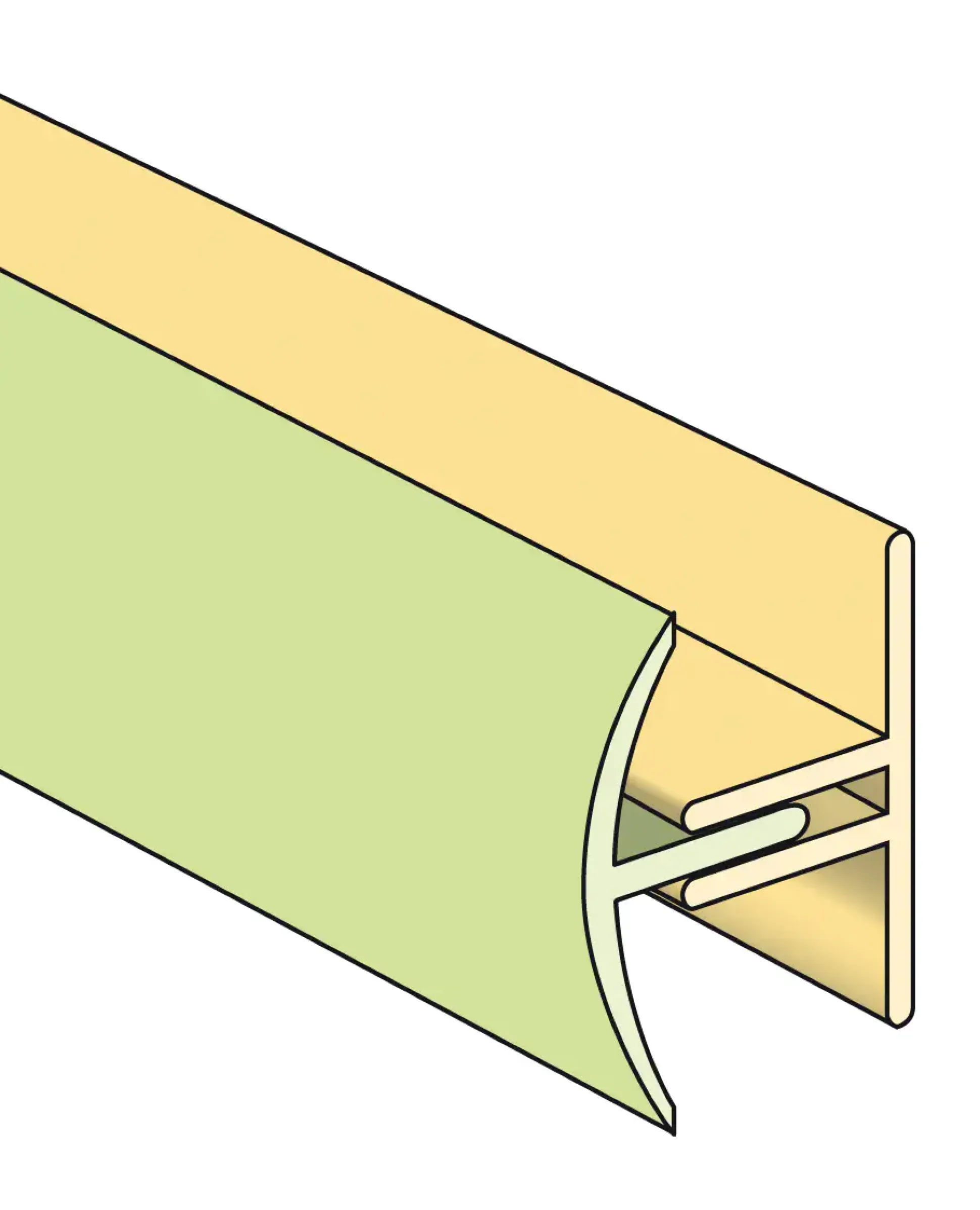 Kunststoff Verbindungsprofil weiß, 260 cm