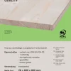 Leimholz Fichte 80 x 60 cm 28 mm