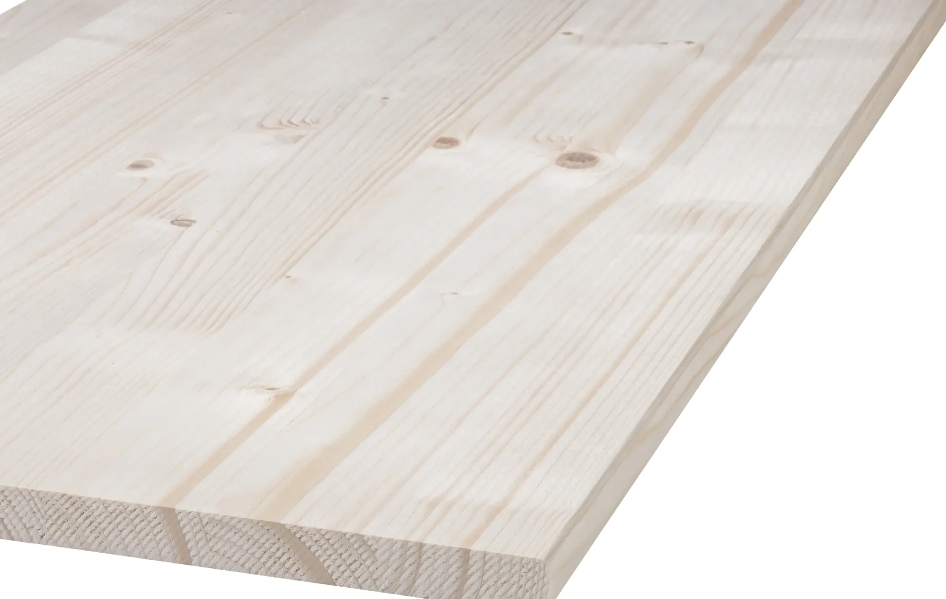 Leimholzplatte Nadelholz geschliffen Kanten gefast 120 x 30 cm 18 mm