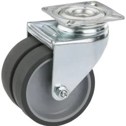 Lenkrolle mit Platte 50 x 18 mm, Tragkr. 80 kg