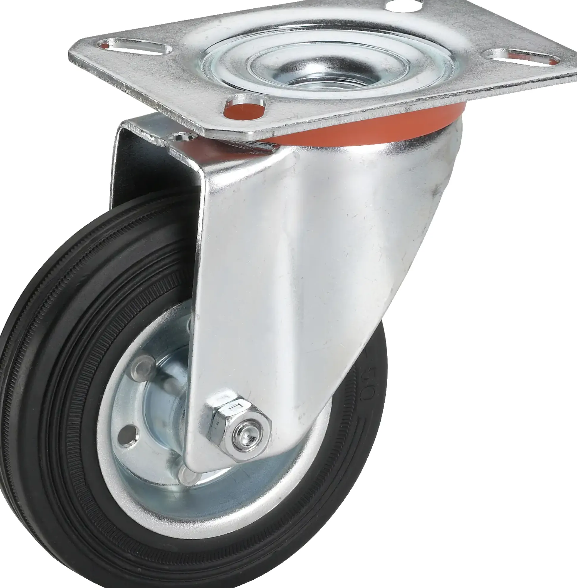 Lenkrolle mit Platte 125 x 37 mm, Tragkr. 100 kg