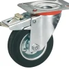 Lenkrolle mit Platte und Totalfeststeller 125 x 37 mm, Tragkr. 100 kg