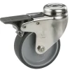 Lenkrolle mit Rückenloch und Totalfeststeller 50 x 18 mm, Tragkr. 40 kg