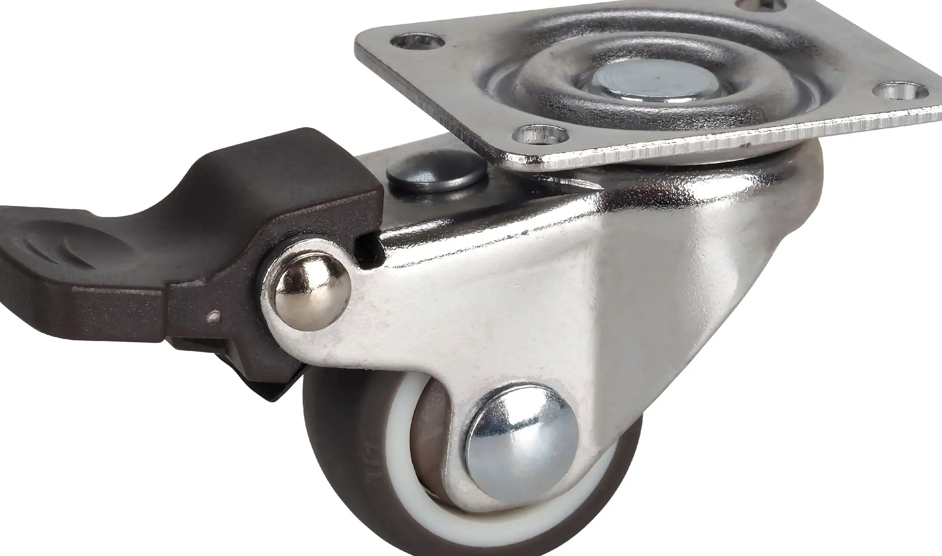 Möbel-Lenkrolle mit Radfeststeller 25 x 12,5 mm Tragkr. 15 kg