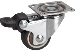 Möbel-Lenkrolle mit Radfeststeller 38 x 17 mm Tragkr. 30 kg