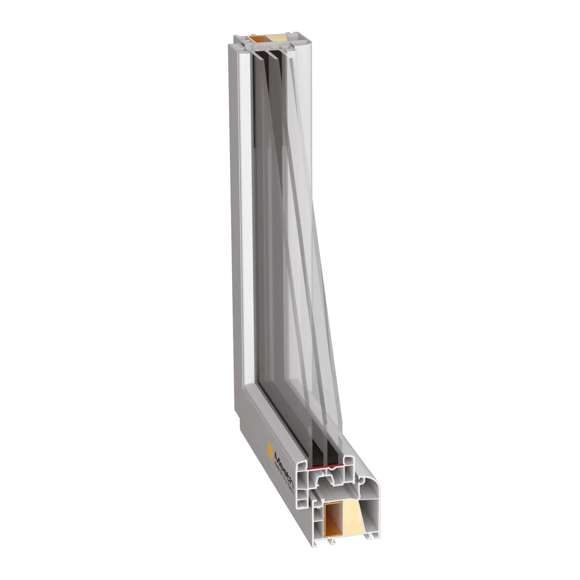 Meeth Balkontür 75 x 210 cm DIN links 1 Flügelig Dreh-Kipp, weiß