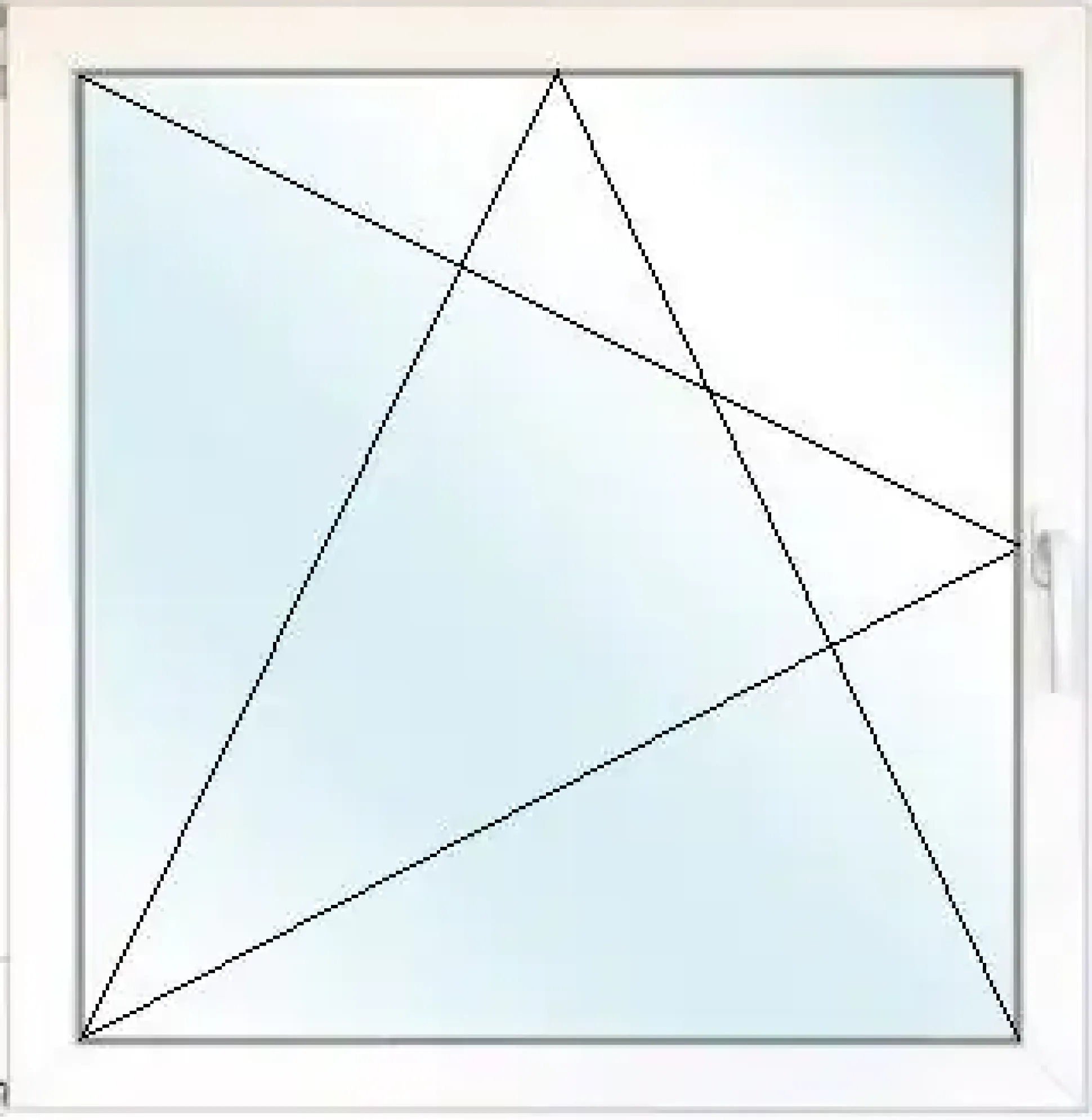 Meeth Balkontür 105 x 205 cm DIN links 1 Flügelig Dreh-Kipp, weiß