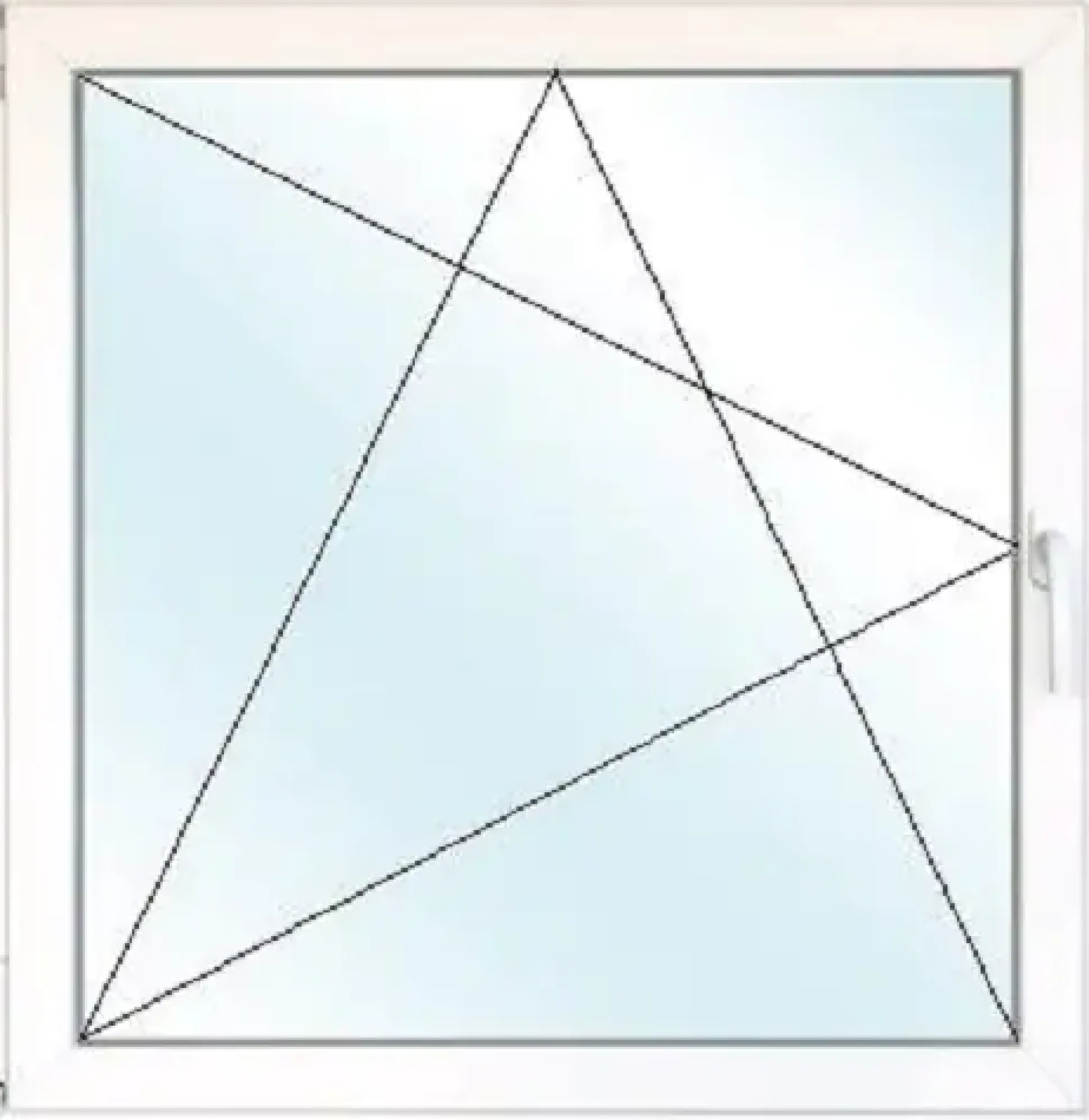 Meeth Balkontür 75 x 195 cm DIN links 1 Flügelig Dreh-Kipp, weiß