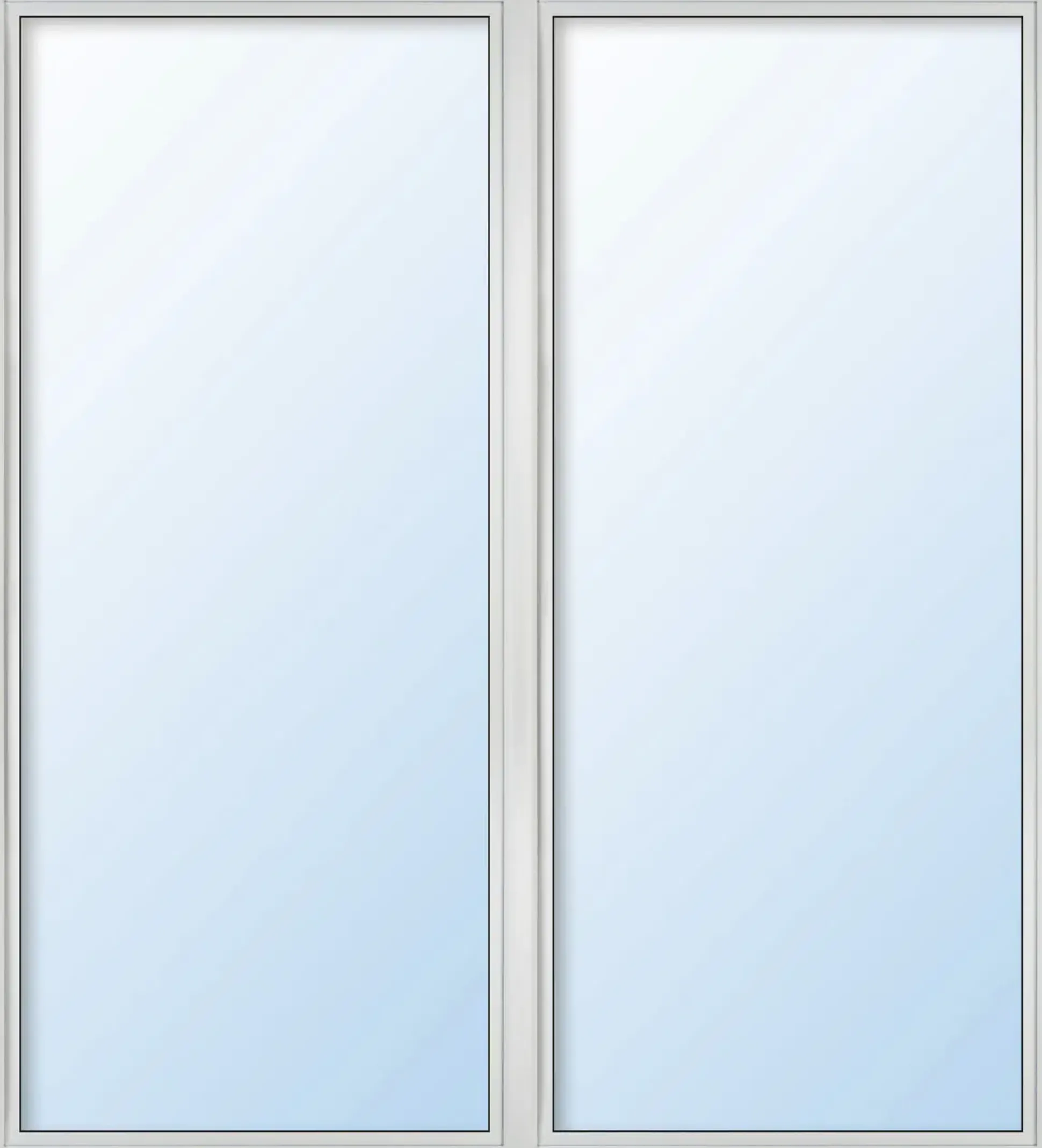 Meeth Balkontür Kunststoff 140 x 210 cm 2-flg. Dreh/Dreh-Kipp Stulppfosten weiß